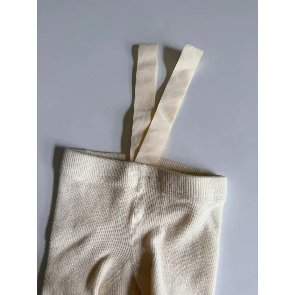 Kocakid Cream Suspender Tights for Baby - 6-12 Months